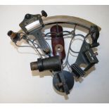 Good 1920's wood cased Heath sextant