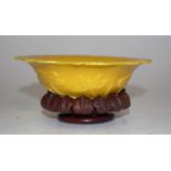 Good Chinese Imperial Yellow Peking glass bowl