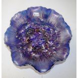 Early amethyst carnival glass bowl