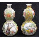 Two Chinese painted ceramic vases