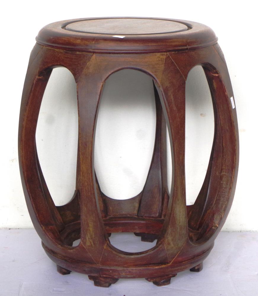 Chinese hardwood drum stool
