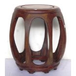 Chinese hardwood drum stool