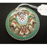 Swedish silver & enamel compact