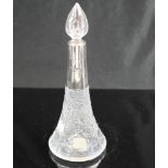 George V silver collared perfume bottle