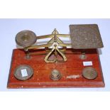 Vintage set of postal scales and weights