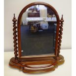 Antique mahogany framed dressing table mirror