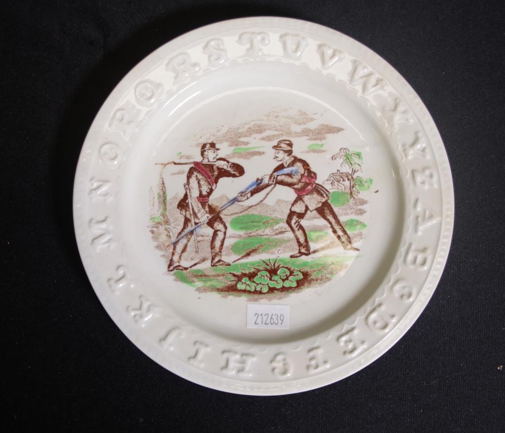 Antique child's alphabet plate