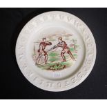 Antique child's alphabet plate