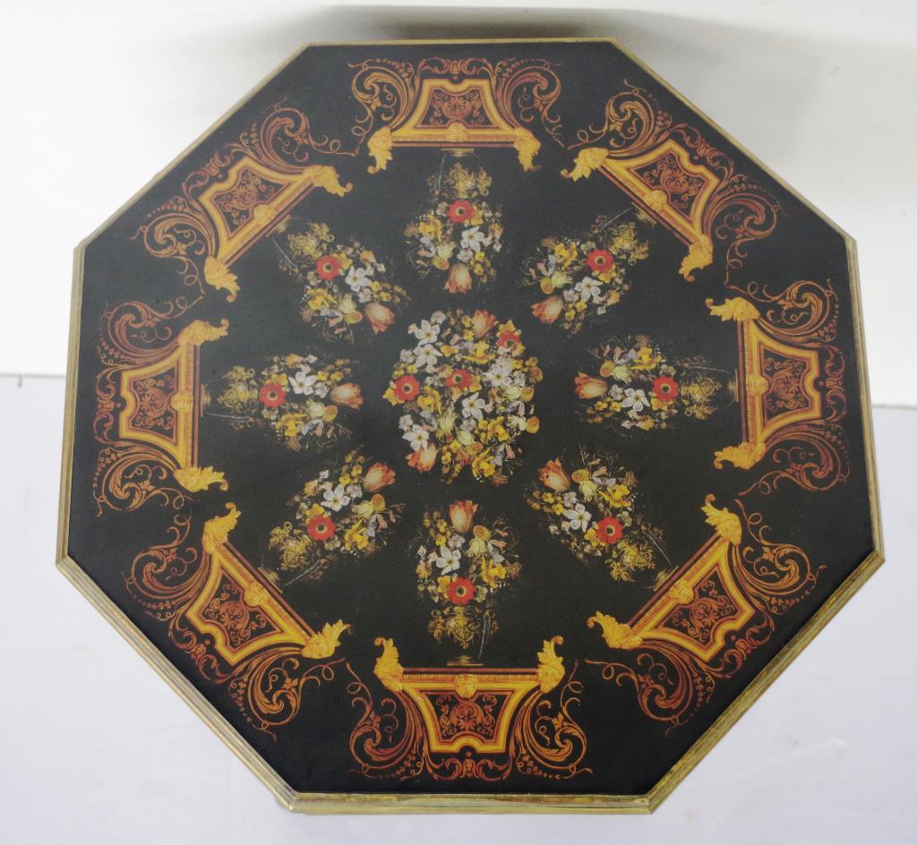 Victorian style octagonal work table - Image 2 of 5