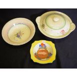 Three Clarice Cliff pieces