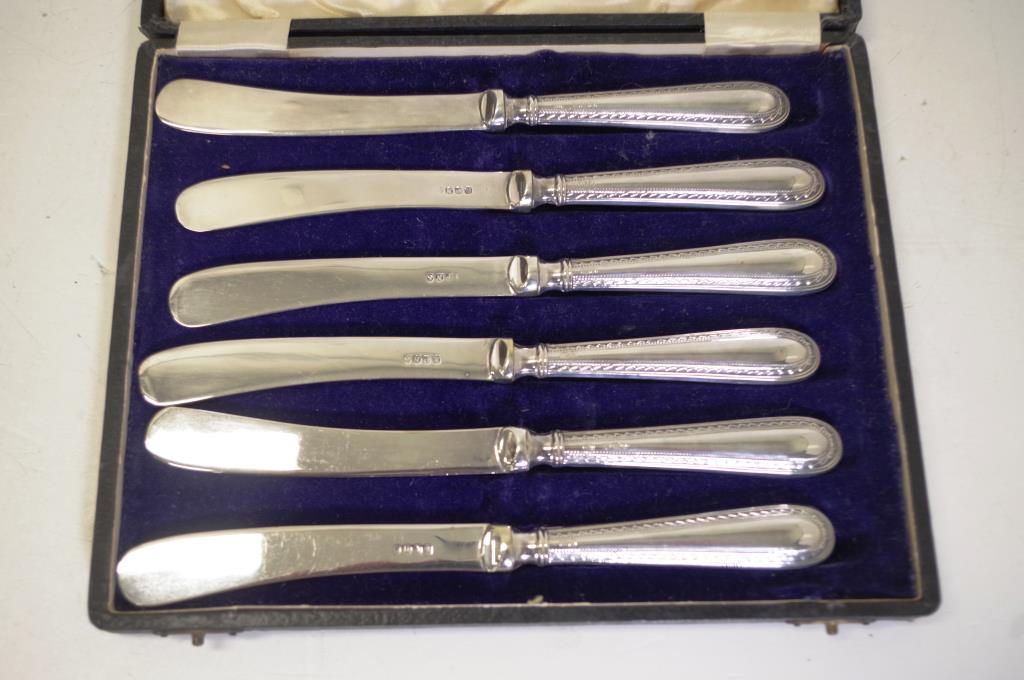 Sterling Silver Handle Butter Knives