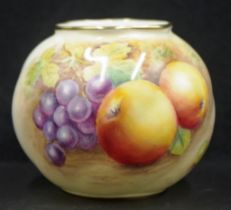 Royal Worcester hand painted signed posy vase