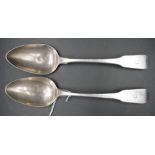 Two George III sterling silver spoons