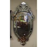 Ornate Venetian wall mirror