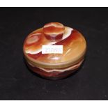 Decorative lidded agate small bowl