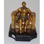 Vintage brass 'Abraham Lincoln' seated figure