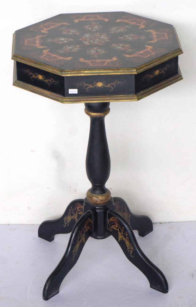 Victorian style octagonal work table