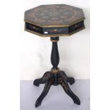 Victorian style octagonal work table