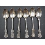 Set of six Scottish sterling silver teaspoons