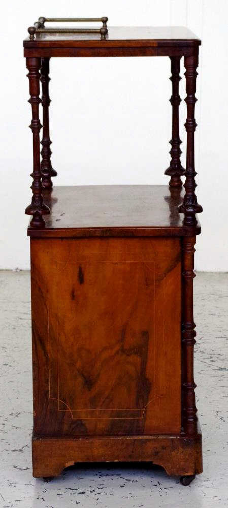 Victorian inlaid walnut music cabinet - Image 2 of 4