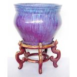 Eastern glazed pottery jardiniere planter