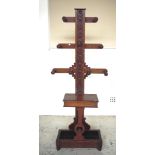 Antique carved oak tree hall stand