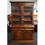 Antique cedar elevated bookcase