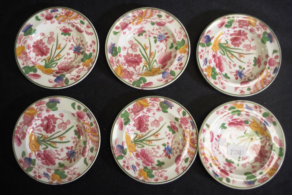 Wedgwood Etruria floral miniature plates (6)