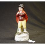 Staffordshire ceramic boy figure with cape