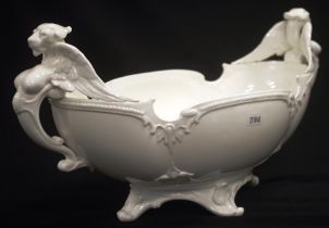 Royal Worcester Blanc De Chine footed centre piece