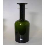 Green Glass Bottle by Kastrup for Holmegaard