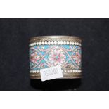 Vintage Russian enamel decorated napkin ring
