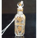 Victorian cut glass & gilt perfume bottle