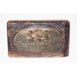 Rare antique decorated horn snuff box