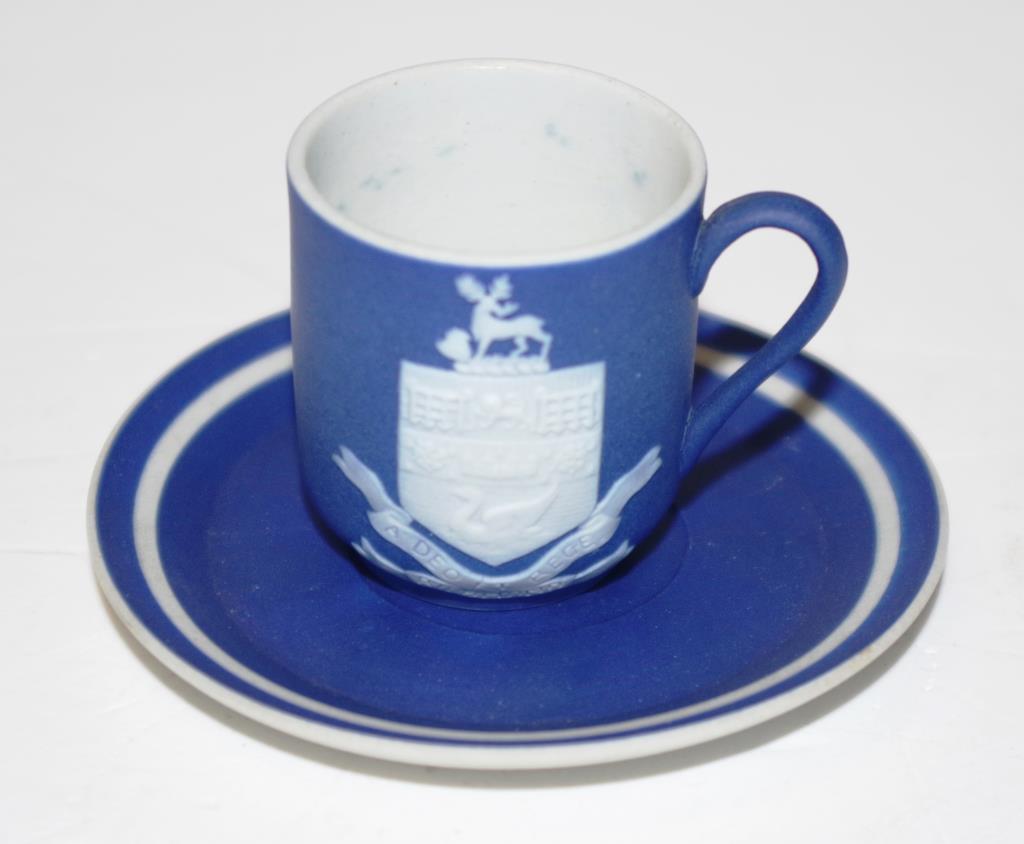 Early Wedgwood miniature blue jasper cup & saucer - Image 5 of 5