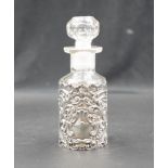 Early silver cased crystal scent bottle