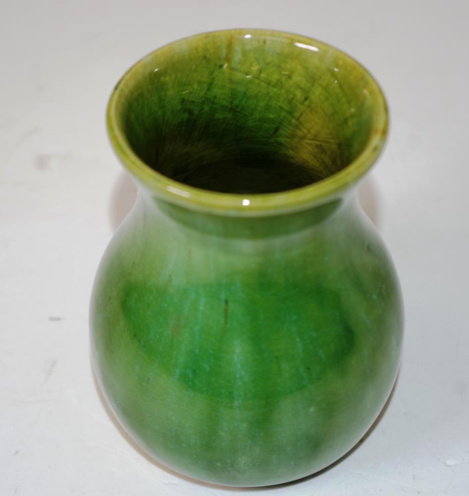 Small John Campbell green glaze vase - Image 3 of 4