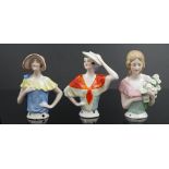 Three vintage Half dolls including German