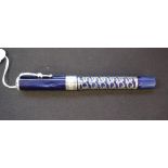 Blue Montegrappa silver overlay fountain pen