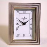 Christofle silver plate desk clock