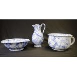 Copeland & Garrett blue seaweed design jug :1840