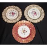 Pair Paragon hand painted display plates