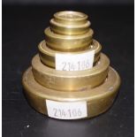 Set of vintage brass stack weights
