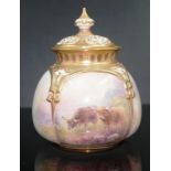 Royal Worcester Harry Stinton pot pouri