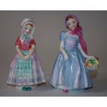 Two small Royal Doulton lady figurines