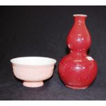 Chinese 'sang-de-boeuf' ceramic vase