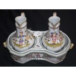 Tessier France three piece ceramic oil serving set