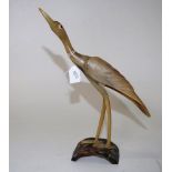 Vintage stork made from horn