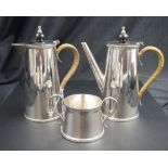 George V sterling silver bachelor coffee set