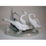 Lladro figurine geese group
